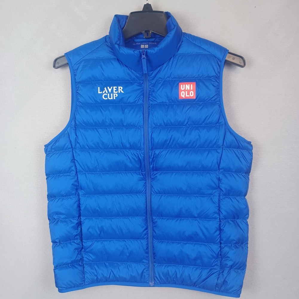 Uniqlo x Laver Cup Team Europe Ultra Light Down Puffer Vest Men's Size Medium